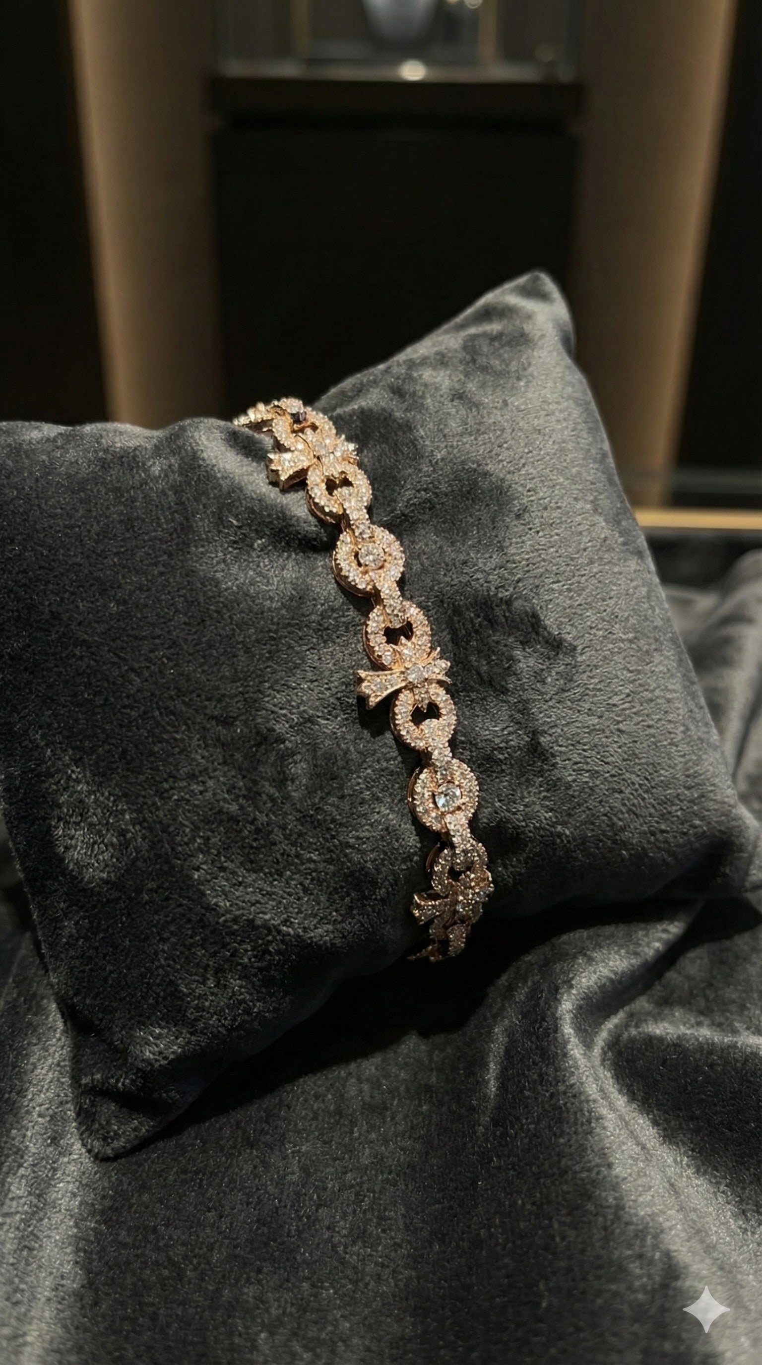 Rose Gold Cross Link Bracelet