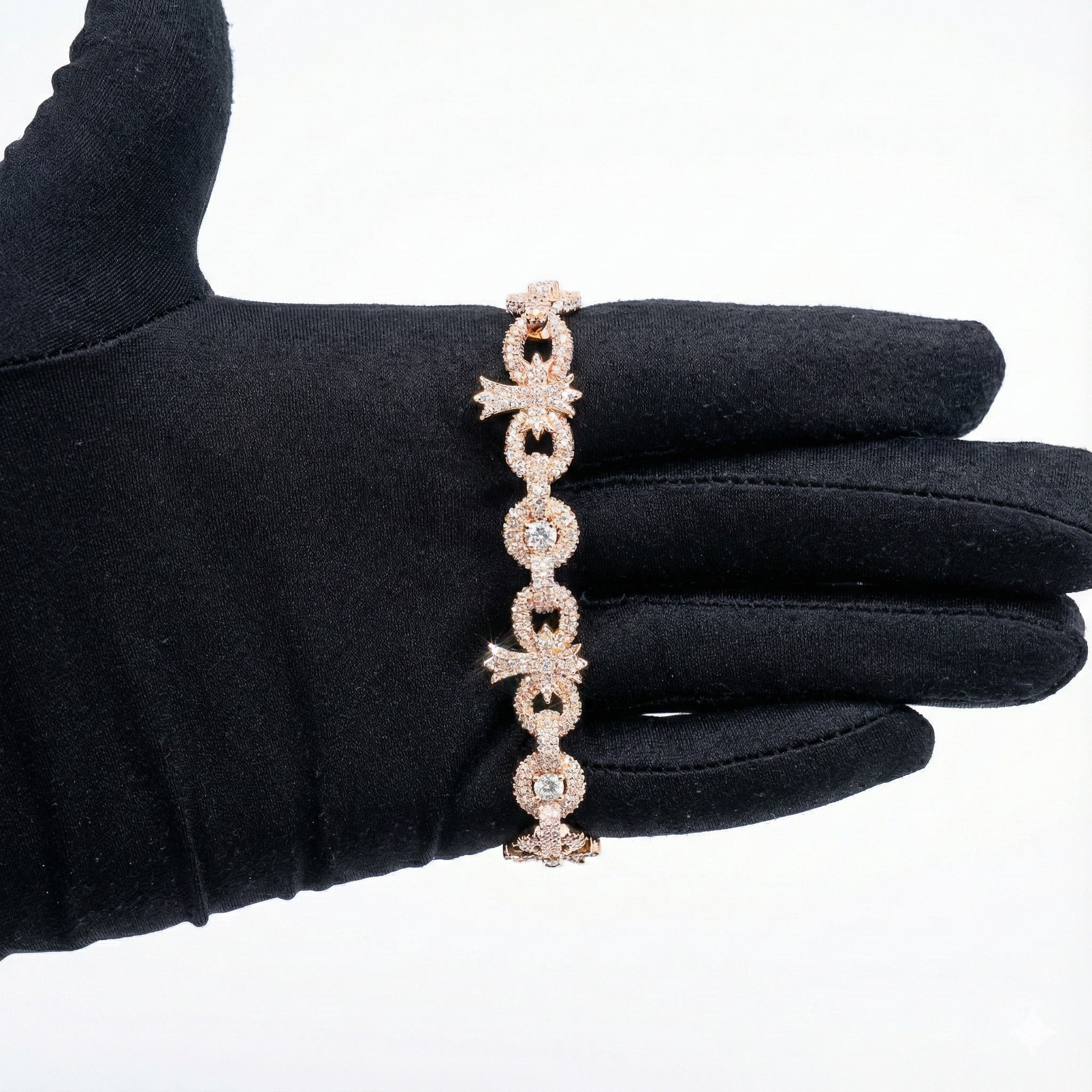 Rose Gold Cross Link Bracelet